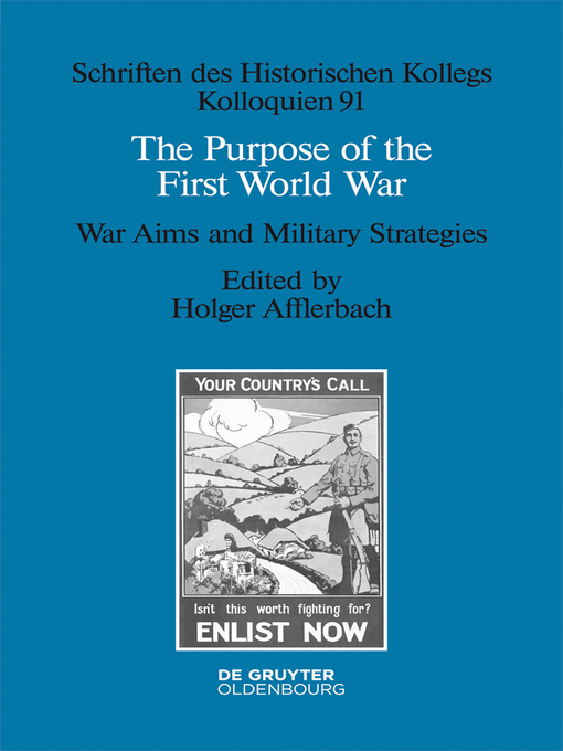 Title details for The Purpose of the First World War by Holger Afflerbach - Available